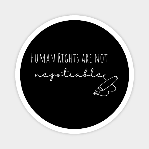 Minimalist Human rights shirt Magnet by GROOVYUnit